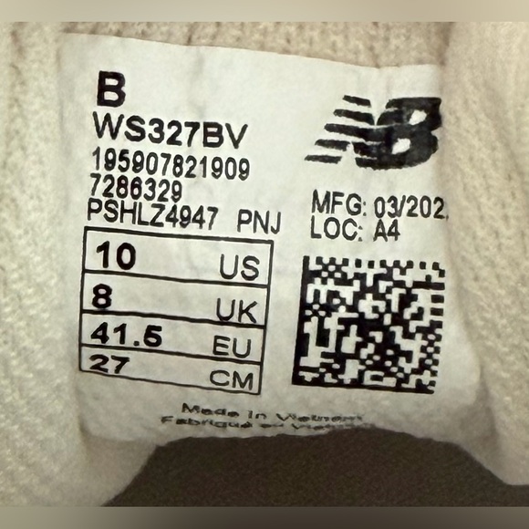 New Balance Shoes Women's 10 B 327 Athletic Low Sneakers WS327BV Beige Suede - Picture 15 of 15